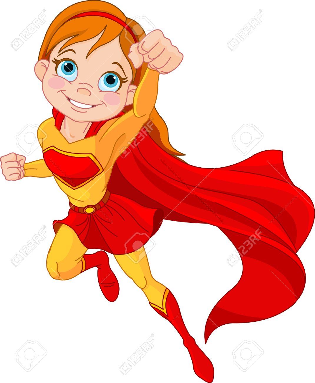 Illustration-de-fille-Super-Hero